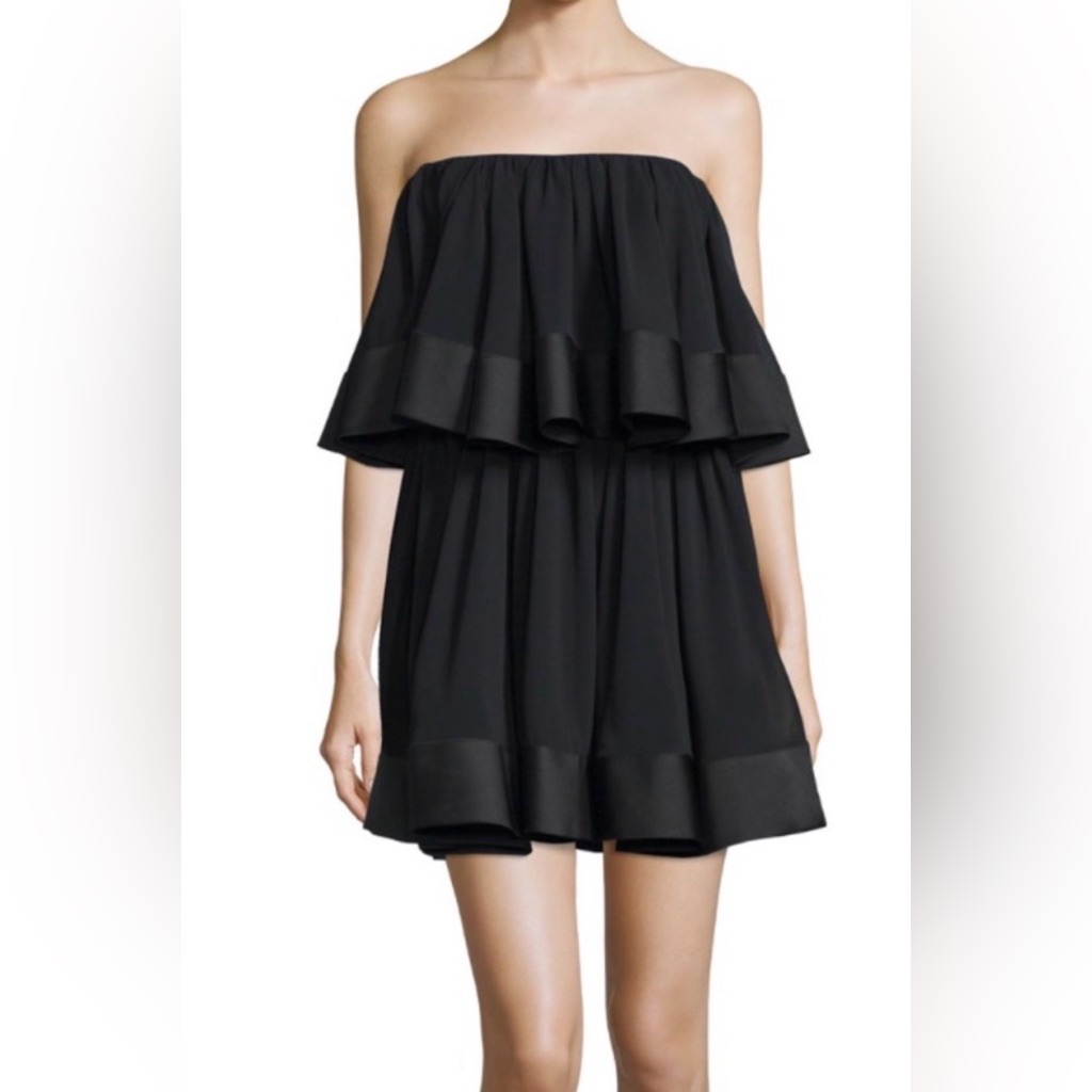 Keepsake Not-So-Tiered Strapless Mini Dress Size Small